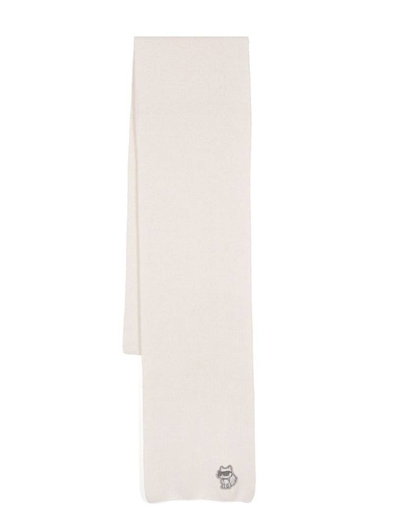 Karl Lagerfeld Ikon 2.0 wool scarf - Neutrals von Karl Lagerfeld