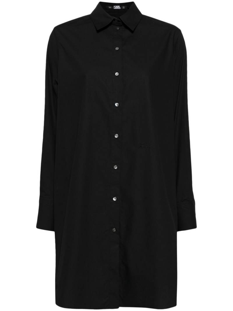 Karl Lagerfeld K/Ikonik embellished long shirt - Black von Karl Lagerfeld