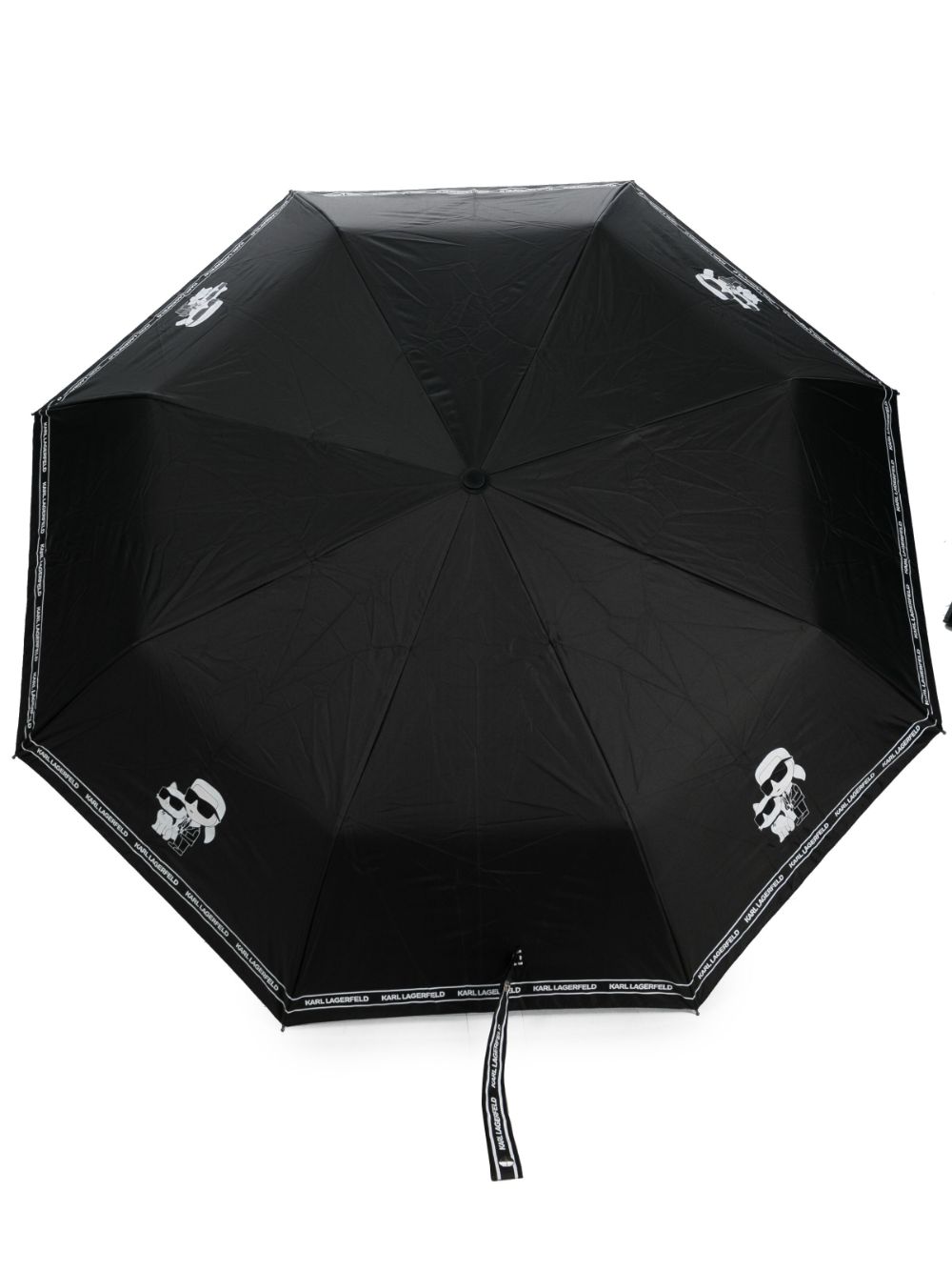 Karl Lagerfeld Ikon logo-print umbrella - Black von Karl Lagerfeld