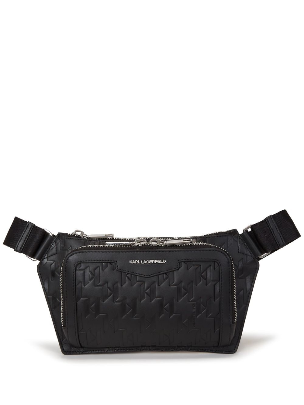 Karl Lagerfeld K/Loom leather belt bag - Black von Karl Lagerfeld