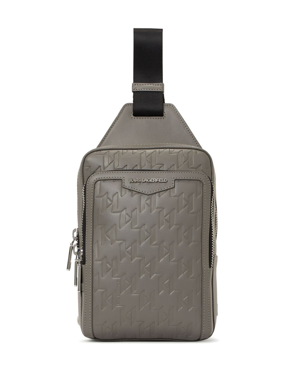 Karl Lagerfeld K/Loom leather sling bag - Grey von Karl Lagerfeld