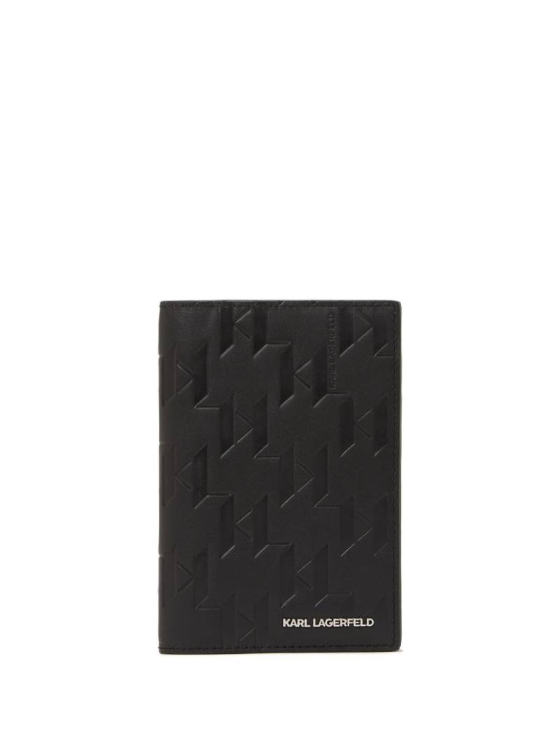 Karl Lagerfeld K/Loom passport holder - Black von Karl Lagerfeld