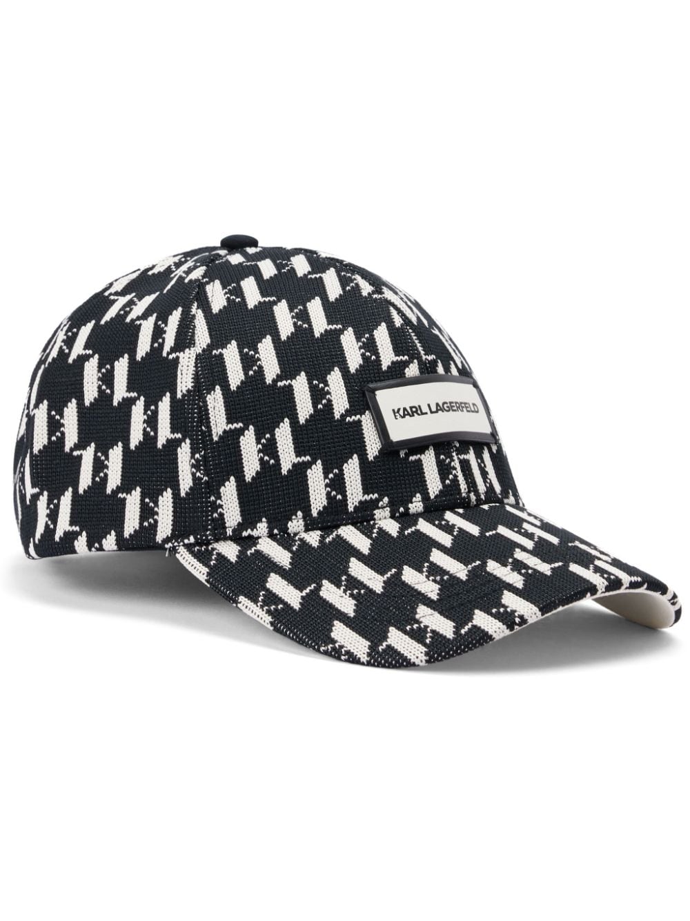 Karl Lagerfeld K/Monogram interwoven baseball cap - Black von Karl Lagerfeld