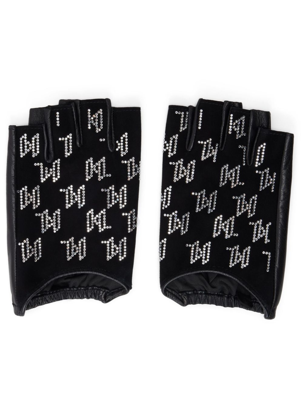 Karl Lagerfeld K/Monogram rhinestone-embellished gloves - Black von Karl Lagerfeld