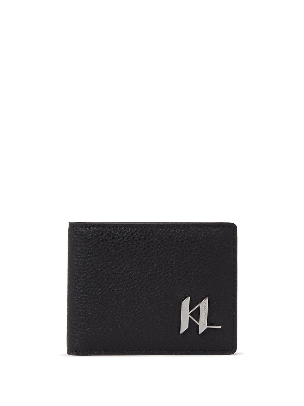 Karl Lagerfeld K/Plak bi-fold leather wallet - Black von Karl Lagerfeld