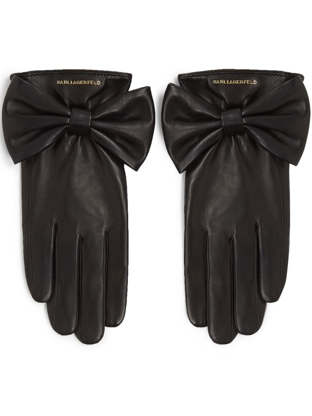 Karl Lagerfeld KL Studio bow gloves - Black von Karl Lagerfeld