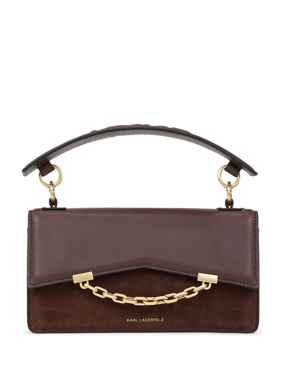 Karl Lagerfeld K/Seven Grainy suede cross body bag - Brown von Karl Lagerfeld