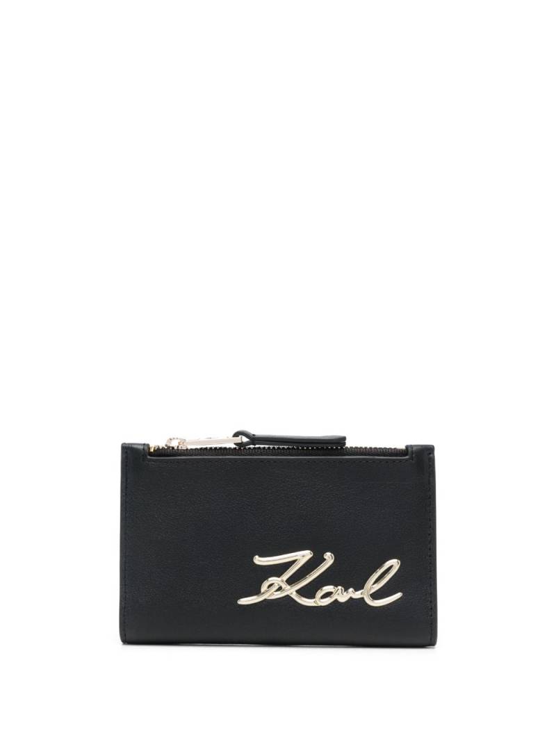 Karl Lagerfeld Signature Slim bi-fold card holder - Black von Karl Lagerfeld