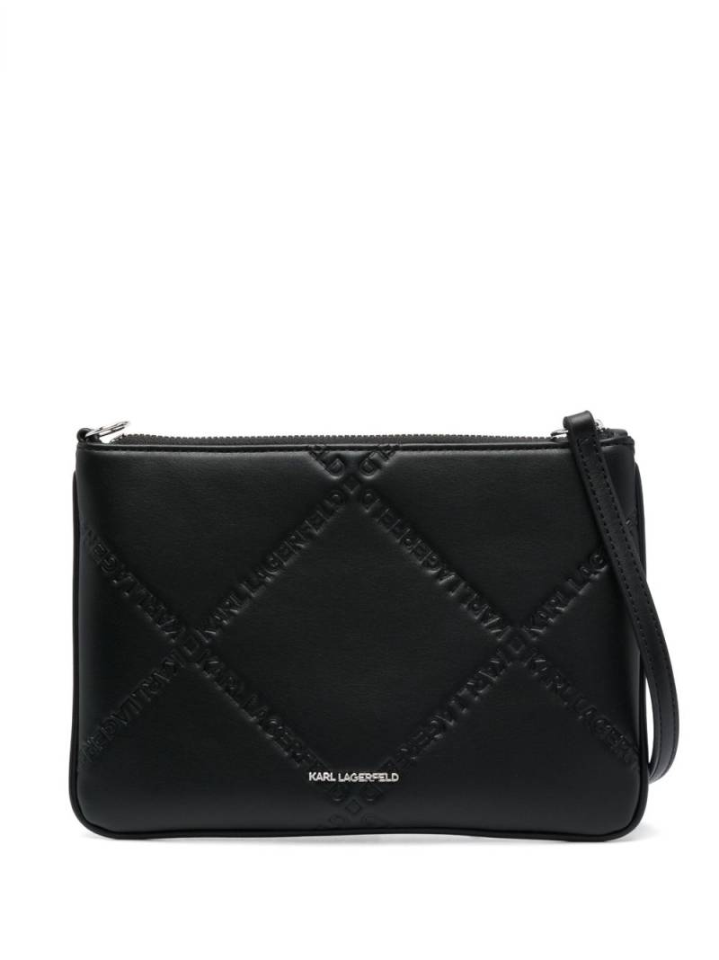 Karl Lagerfeld K/Skuare logo-debossed clutch bag - Black von Karl Lagerfeld