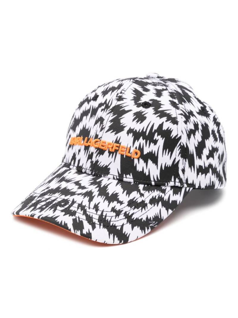 Karl Lagerfeld K/Zebra logo-embroidered cap - Black von Karl Lagerfeld