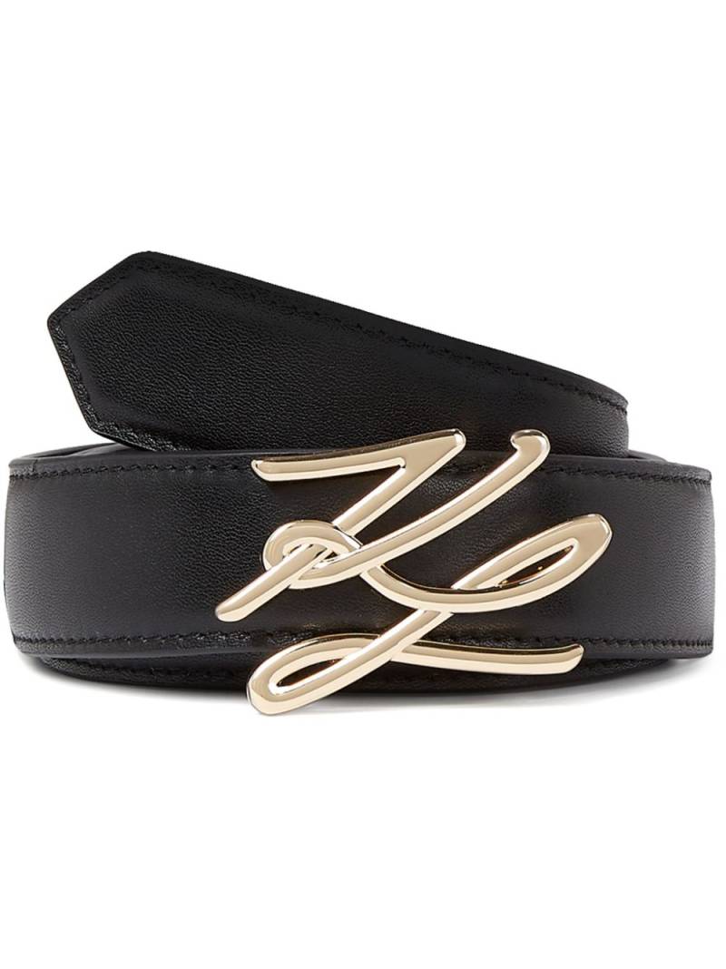 Karl Lagerfeld Autograph-buckle belt - Black von Karl Lagerfeld