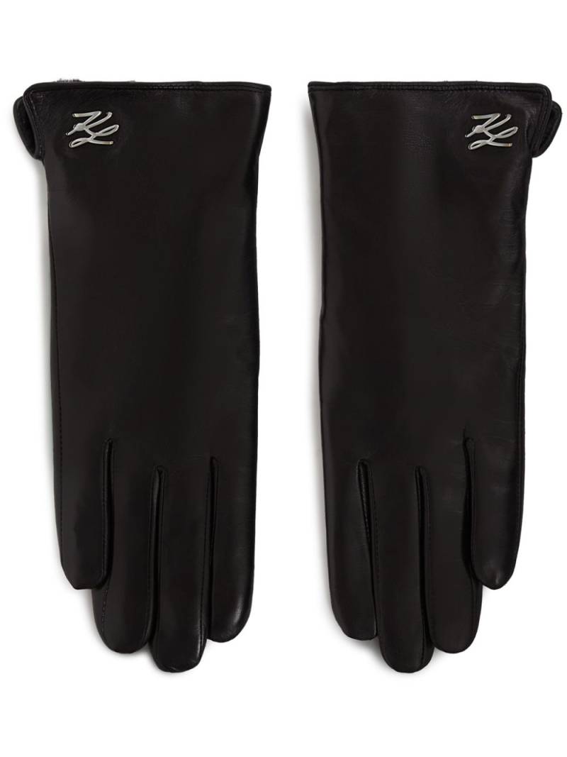 Karl Lagerfeld K/autograph gloves - Black von Karl Lagerfeld