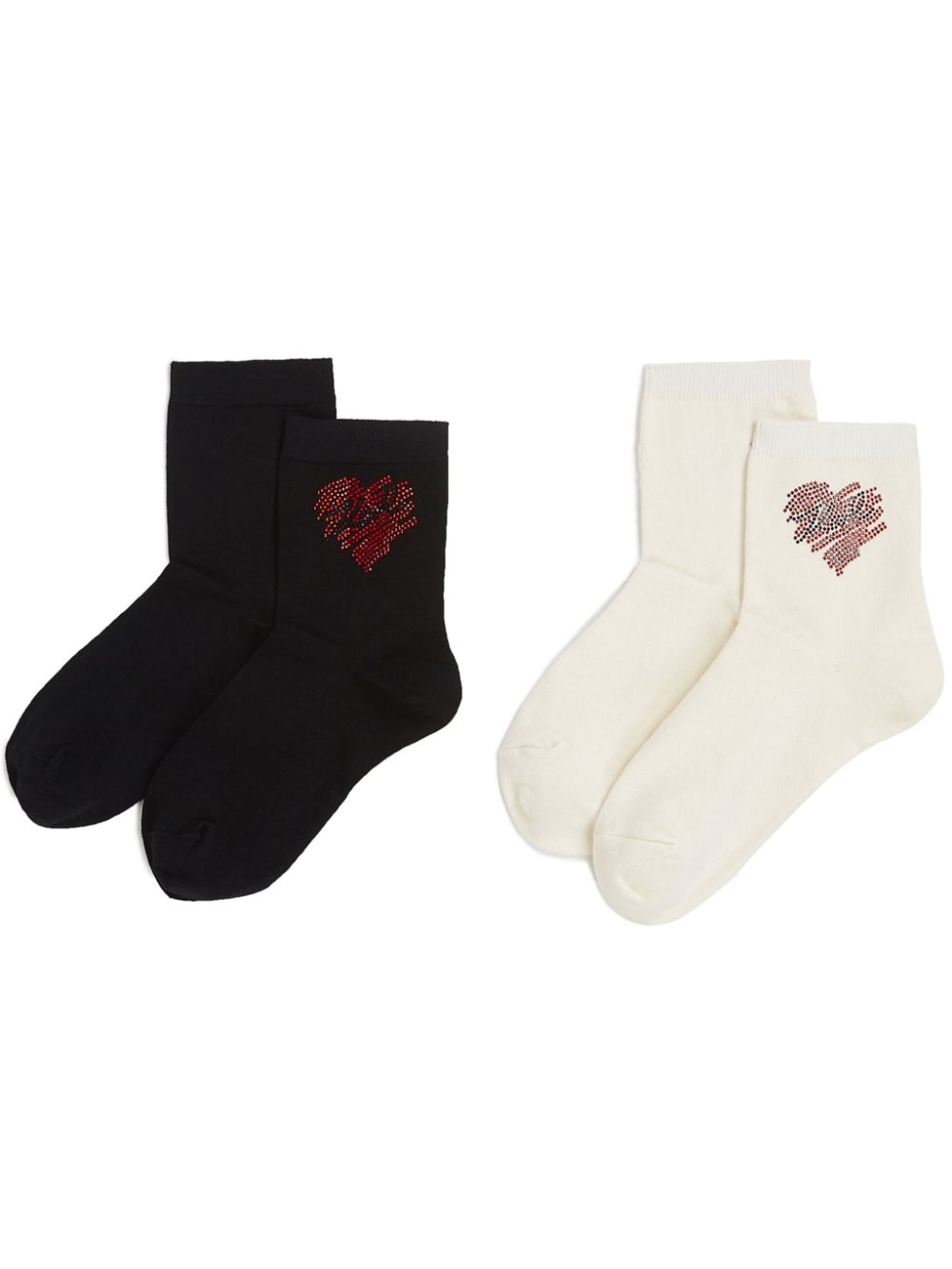 Karl Lagerfeld K/heart socks (pack of two) - Black von Karl Lagerfeld