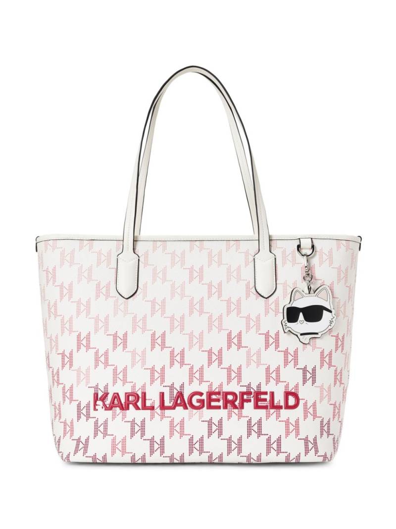 Karl Lagerfeld K/ikonik 2.0 Monogram tote bag - White von Karl Lagerfeld