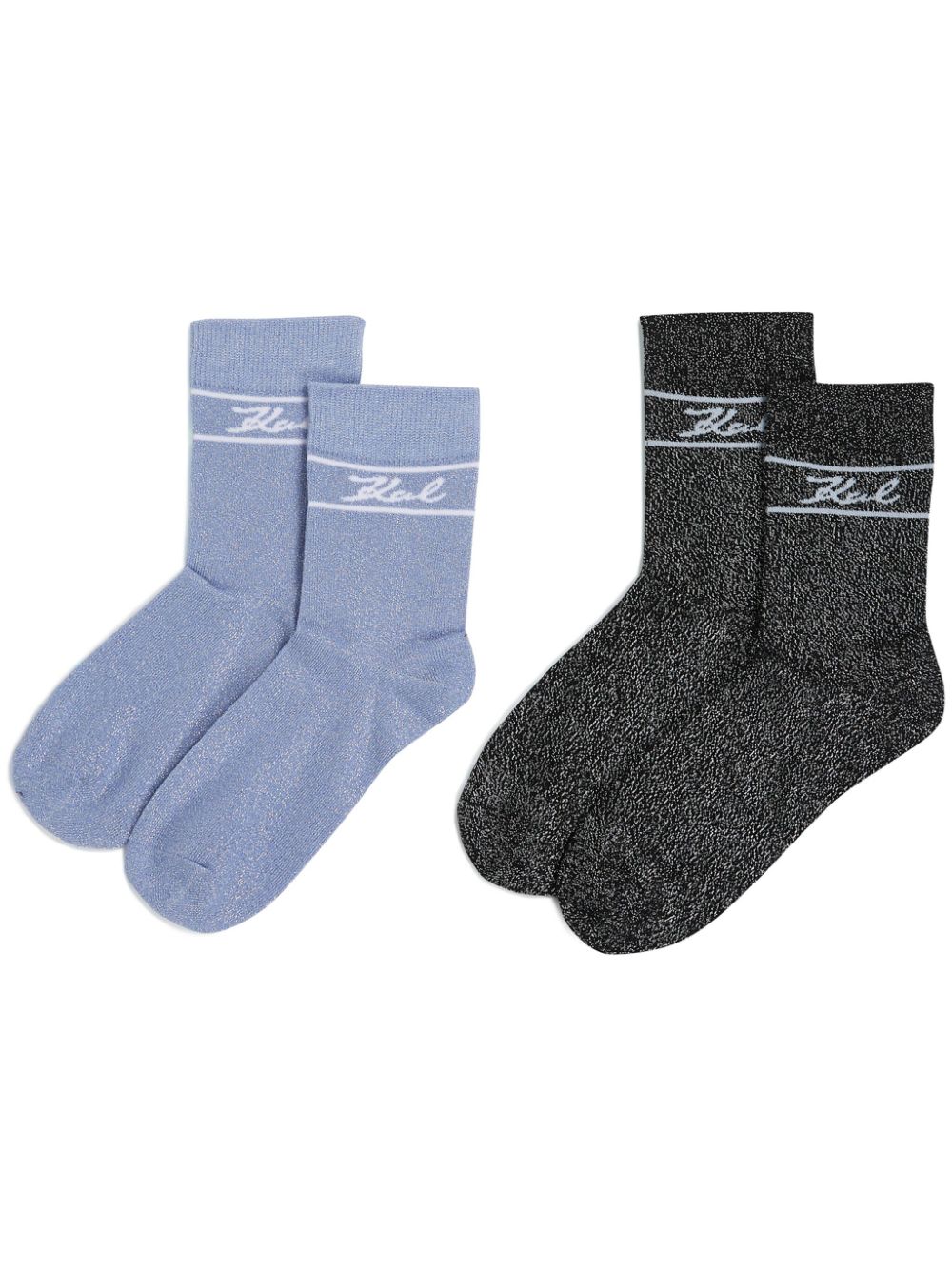 Karl Lagerfeld K/signature socks (pack of two) - Black von Karl Lagerfeld