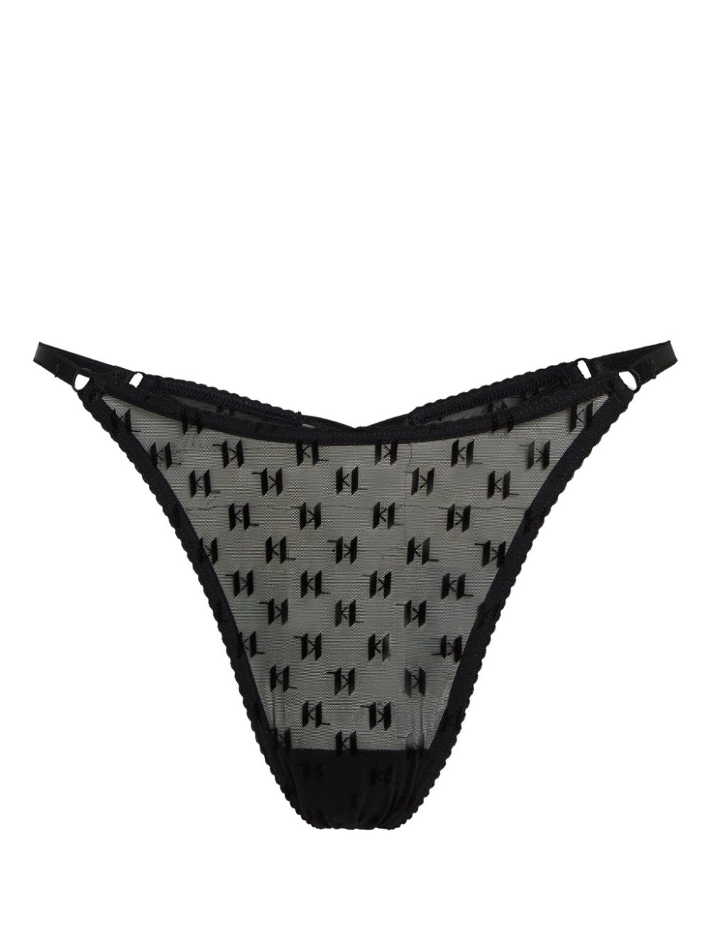 Karl Lagerfeld KL Monogram thong - Black von Karl Lagerfeld