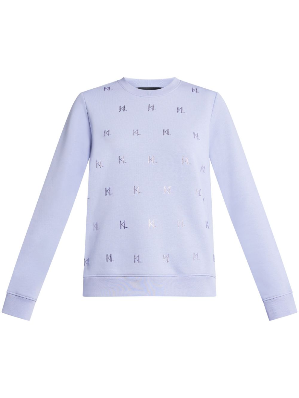 Karl Lagerfeld KL-monogram rhinestoned sweatshirt - Purple von Karl Lagerfeld