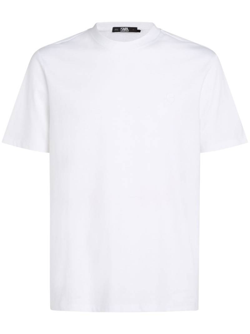 Karl Lagerfeld Kameo logo-embroidered T-shirt - 100 von Karl Lagerfeld