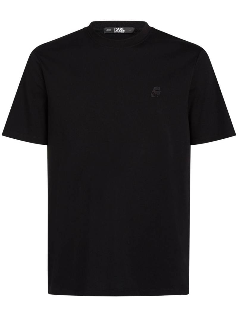 Karl Lagerfeld Kameo logo-embroidered T-shirt - Black von Karl Lagerfeld