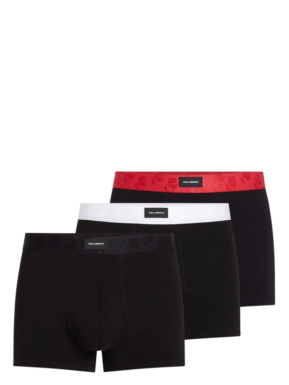 Karl Lagerfeld Kameo logo-patch boxers (pack of three) - Black von Karl Lagerfeld