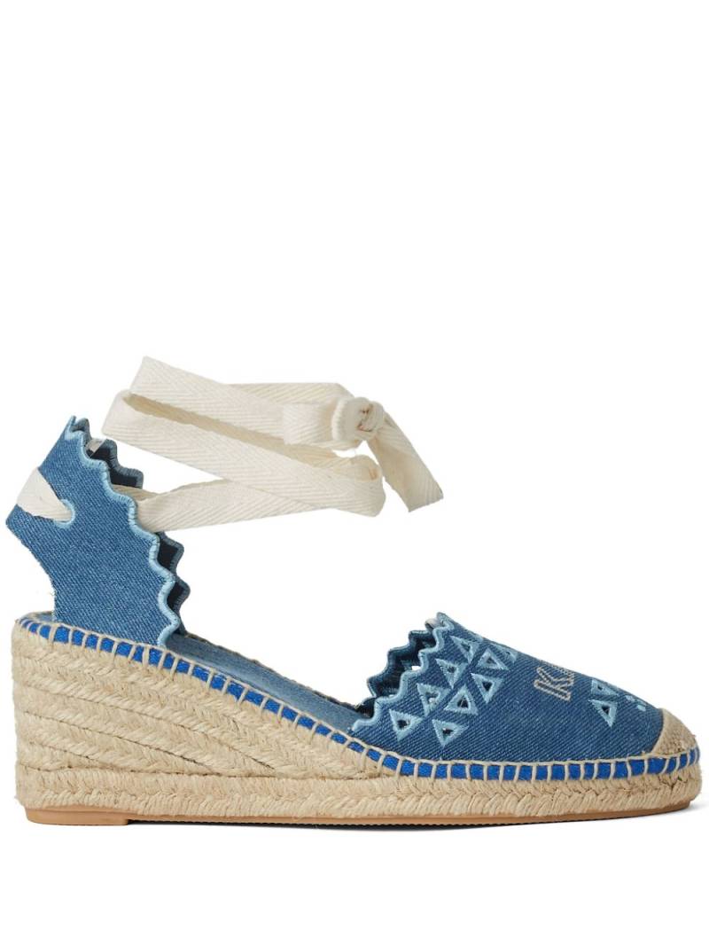 Karl Lagerfeld Kamini 70mm wedge espadrilles - Blue von Karl Lagerfeld