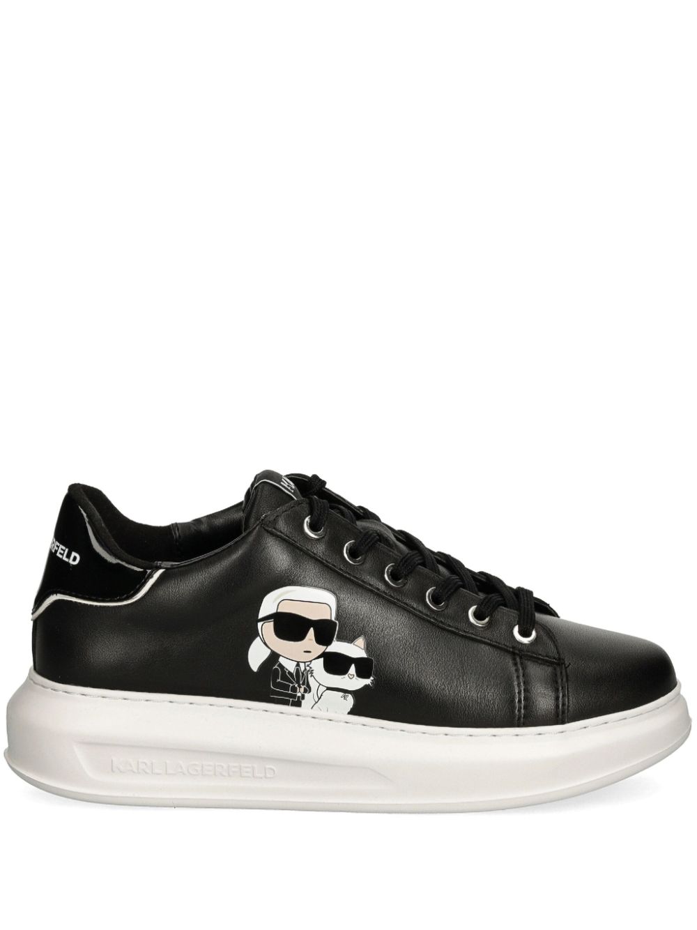 Karl Lagerfeld Kapri Twin leather sneakers - Black von Karl Lagerfeld