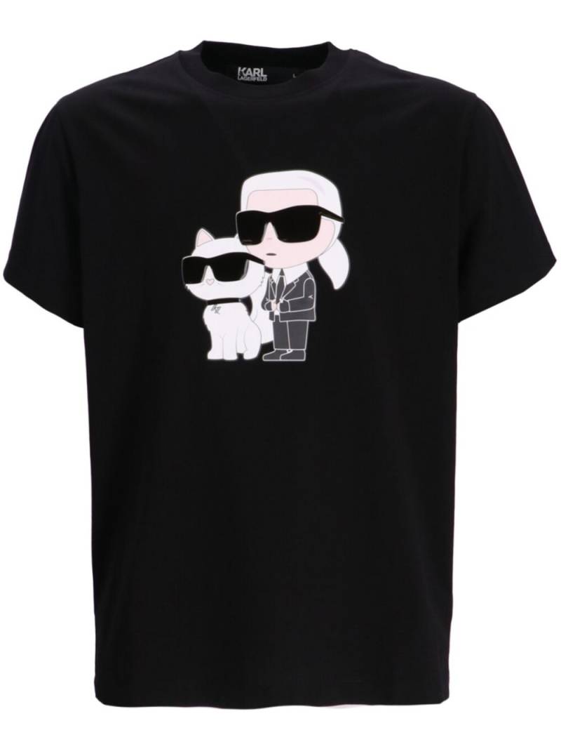 Karl Lagerfeld Karl Ikonik & Choupette T-shirt - Black von Karl Lagerfeld