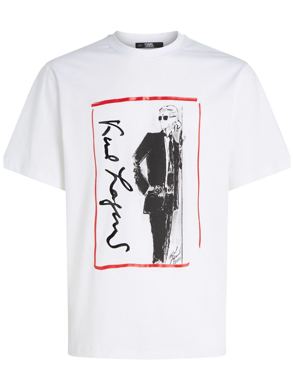 Karl Lagerfeld Karl Series illustration-print T-shirt - White von Karl Lagerfeld