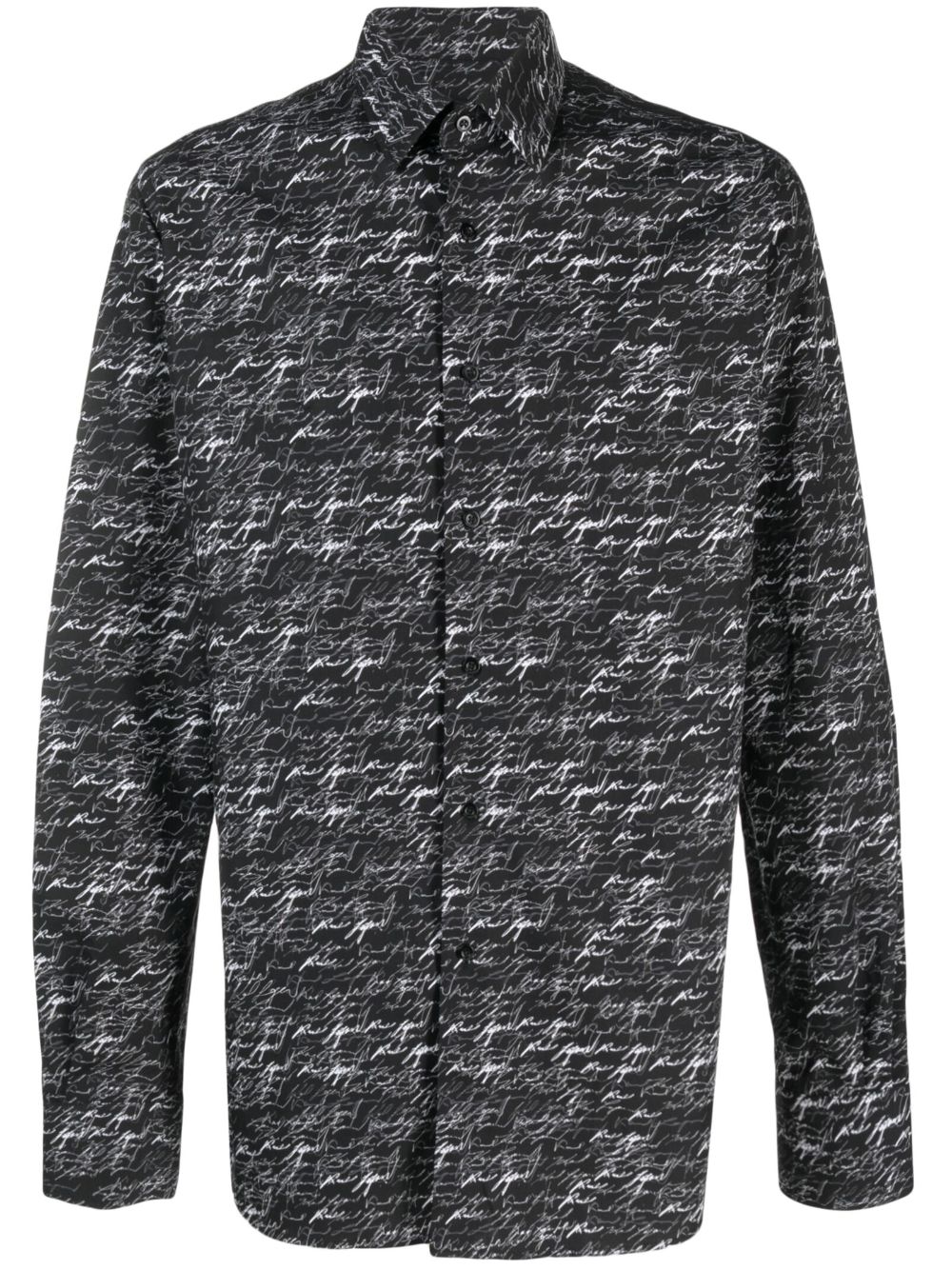 Karl Lagerfeld Karl Signature cotton shirt - Black von Karl Lagerfeld