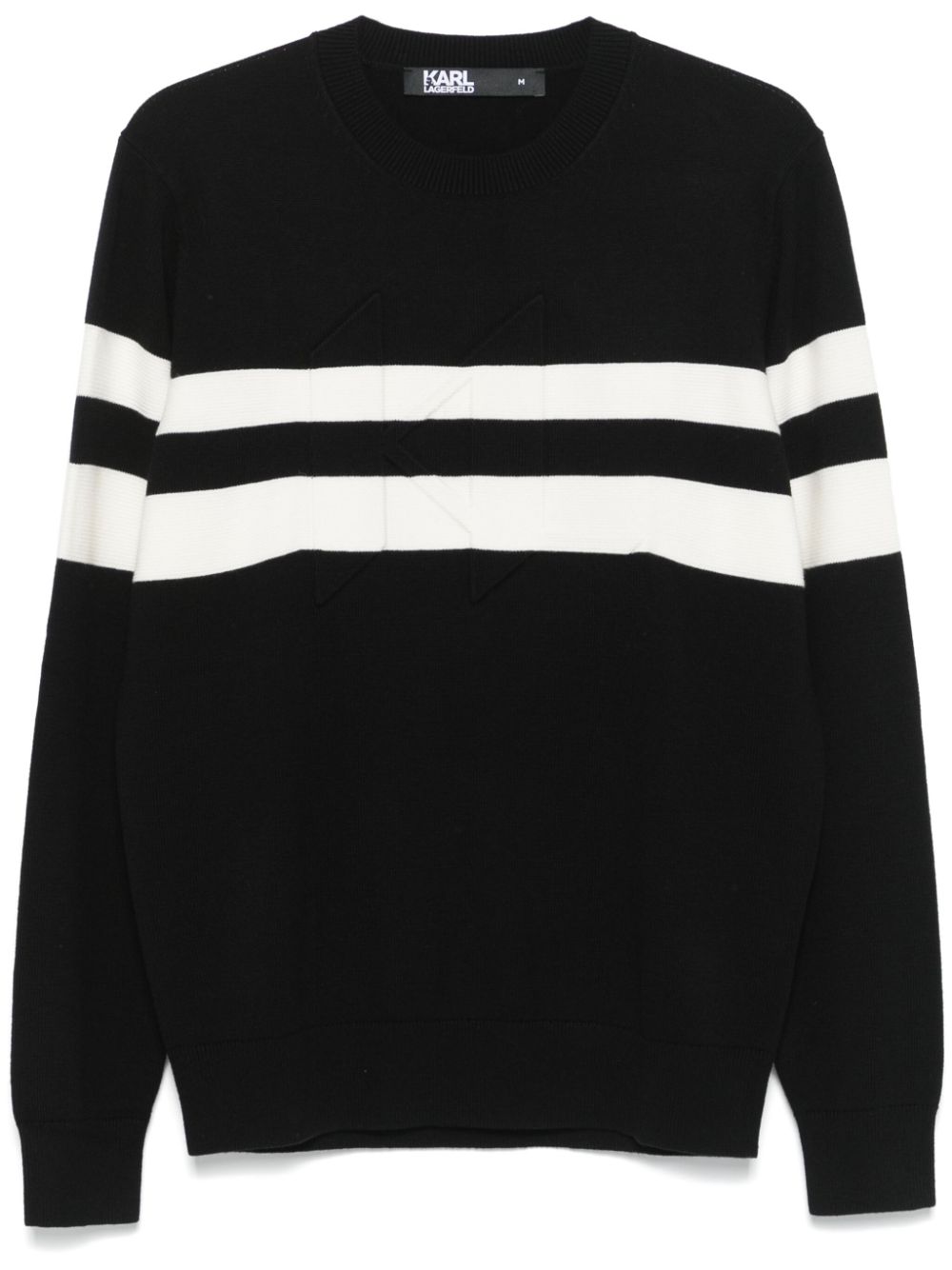 Karl Lagerfeld Karl monogram-jacquard sweater - Black von Karl Lagerfeld