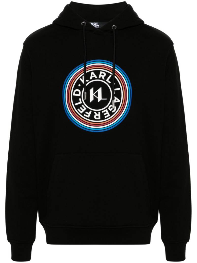 Karl Lagerfeld Logo print hoodie - Black von Karl Lagerfeld