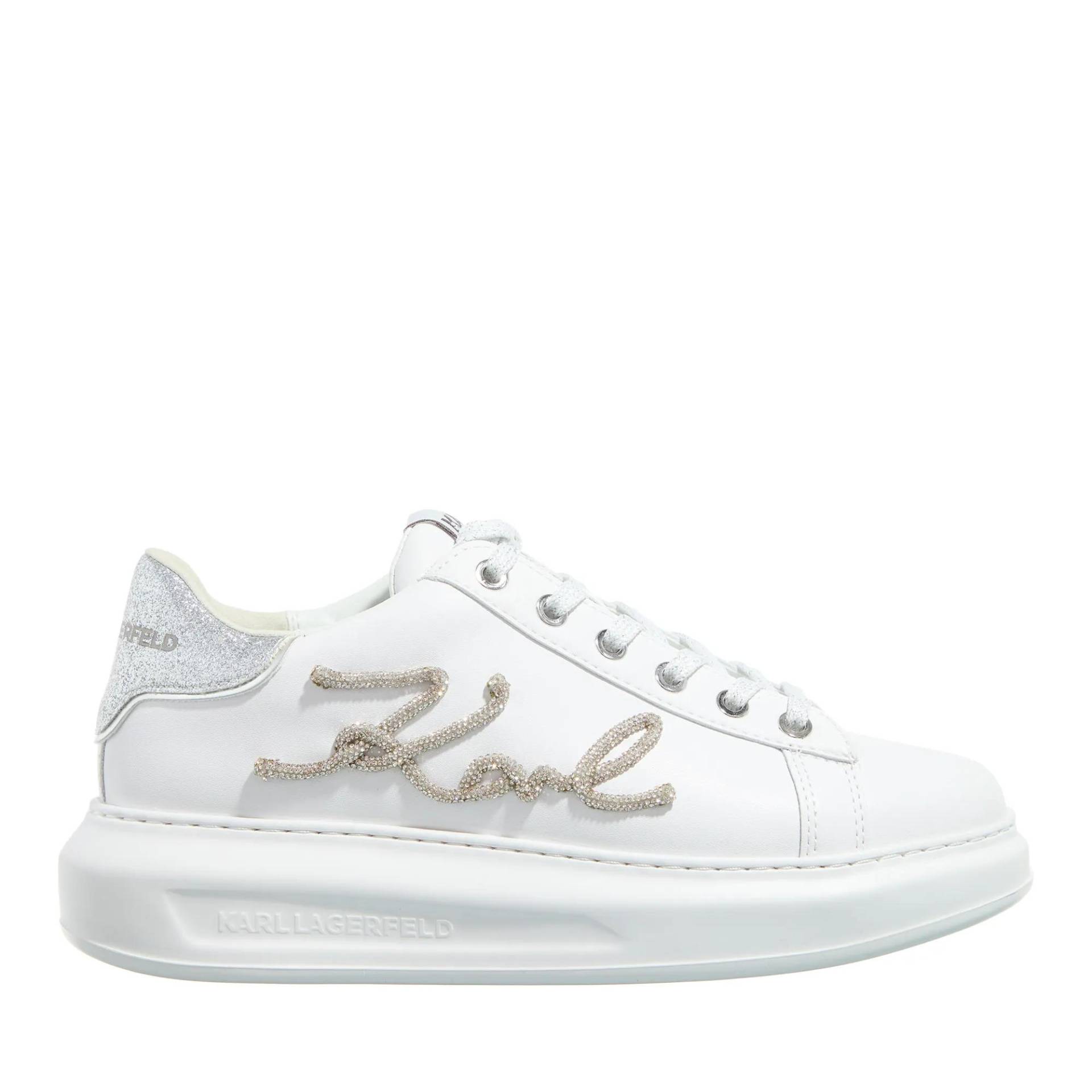 Karl Lagerfeld Low-Top Sneaker - Kapri Signia Rhinestone Lo - Gr. 36 (EU) - in Weiß - für Damen von Karl Lagerfeld