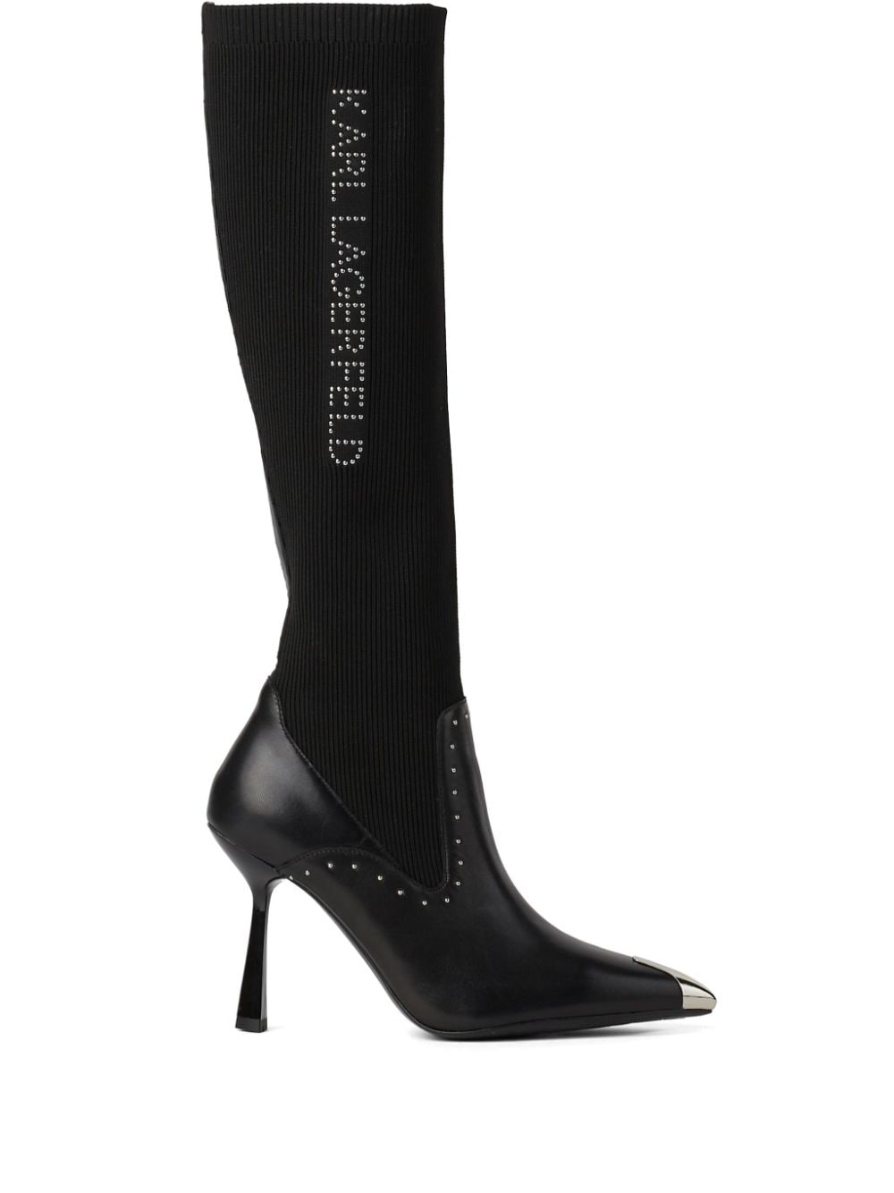 Karl Lagerfeld Pandara studded knee-high boots - Black von Karl Lagerfeld