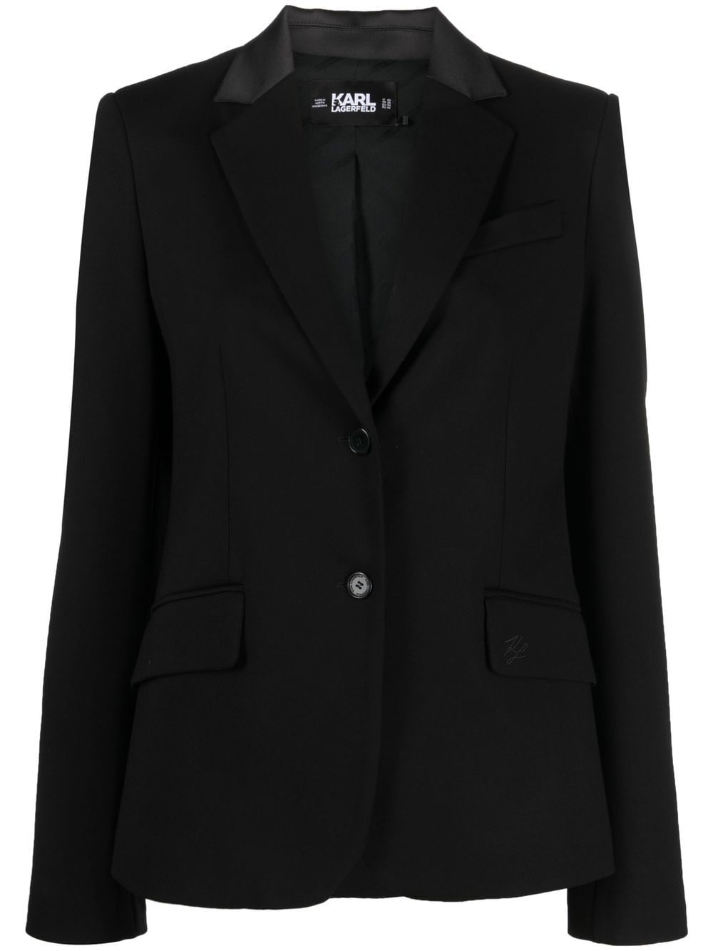 Karl Lagerfeld Punto single-breasted blazer - Black von Karl Lagerfeld