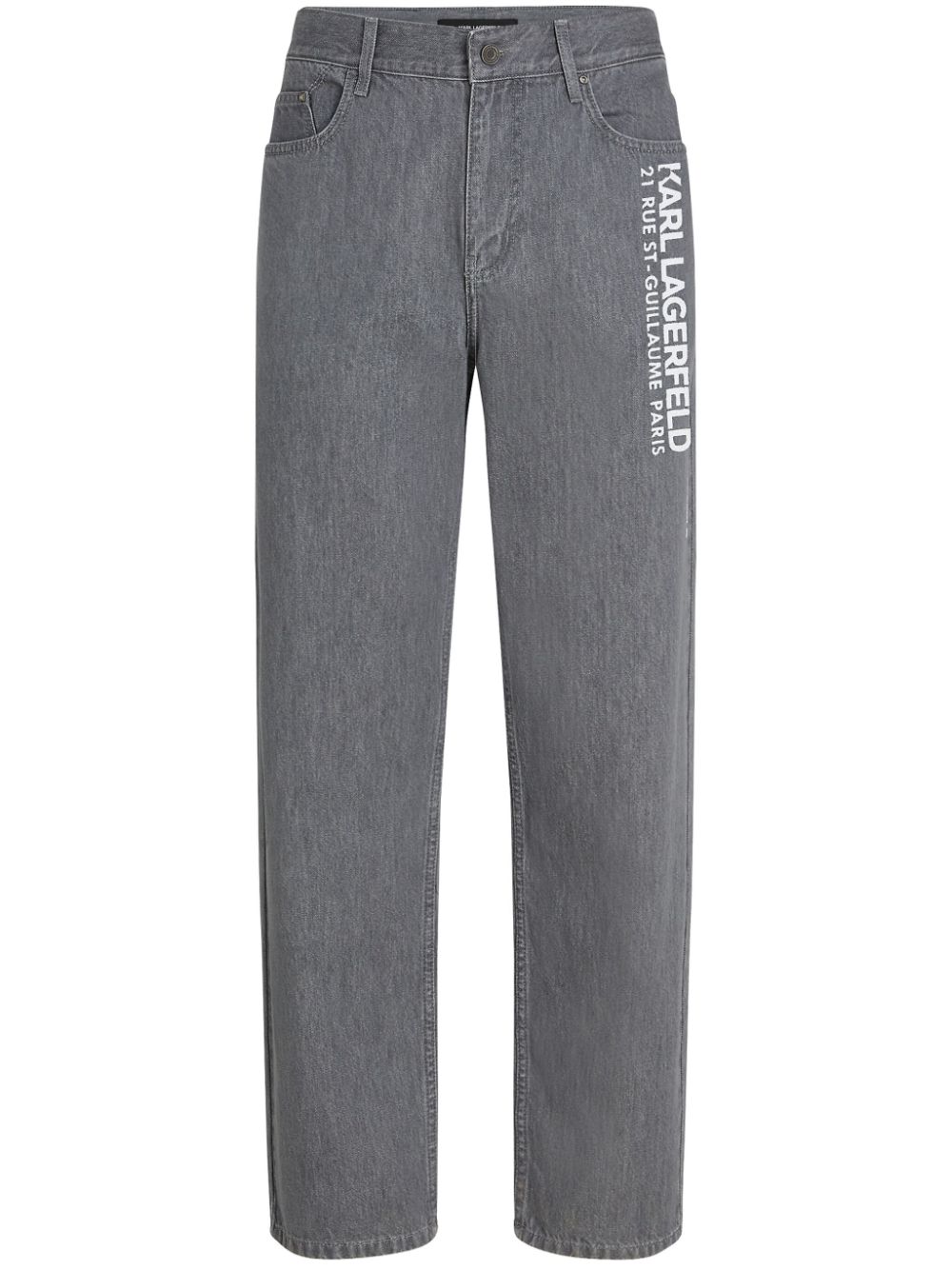 Karl Lagerfeld Rue St-Guillaume washed-effect jeans - Grey von Karl Lagerfeld