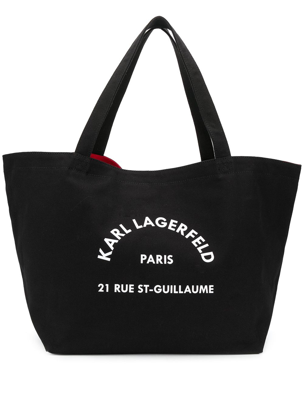 Karl Lagerfeld Rue St-Guillaume canvas tote bag - Black von Karl Lagerfeld