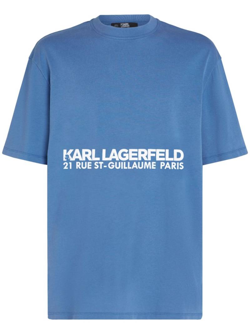 Karl Lagerfeld Rue St-Guillaume organic-cotton T-shirt - Blue von Karl Lagerfeld