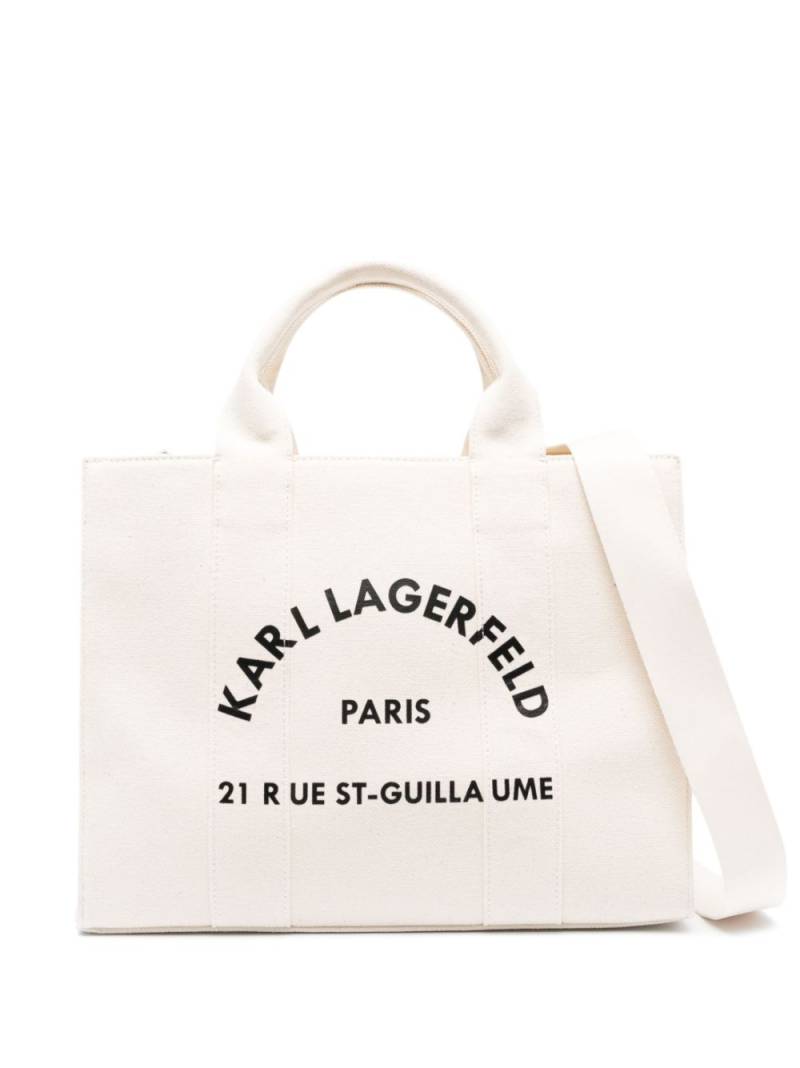 Karl Lagerfeld Rue St-Guillaume square tote bag - Neutrals von Karl Lagerfeld