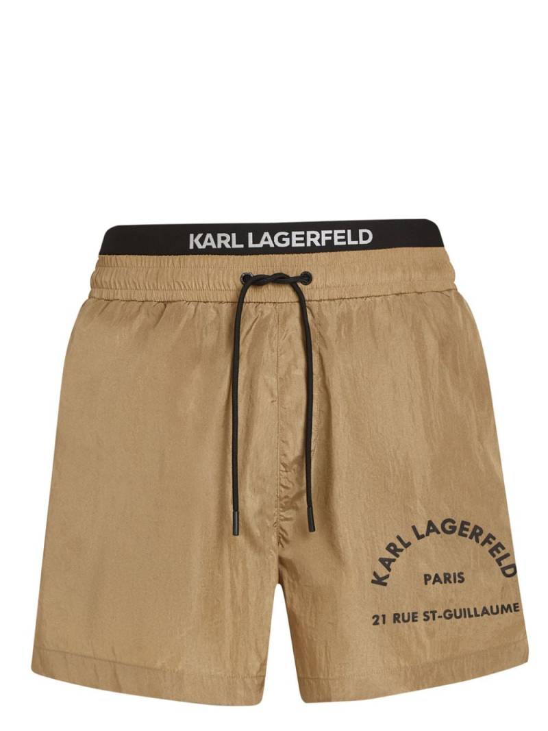 Karl Lagerfeld Rue St-Guillaume swim shorts - Brown von Karl Lagerfeld