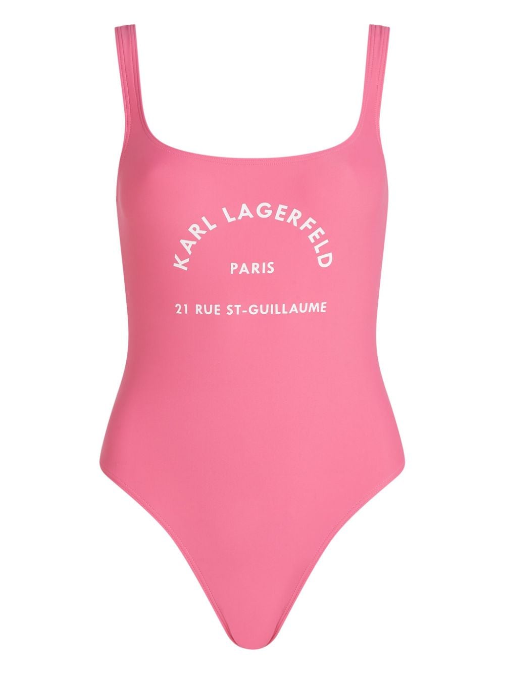 Karl Lagerfeld Rue St.Guillaume logo-print swimsuit - Pink von Karl Lagerfeld