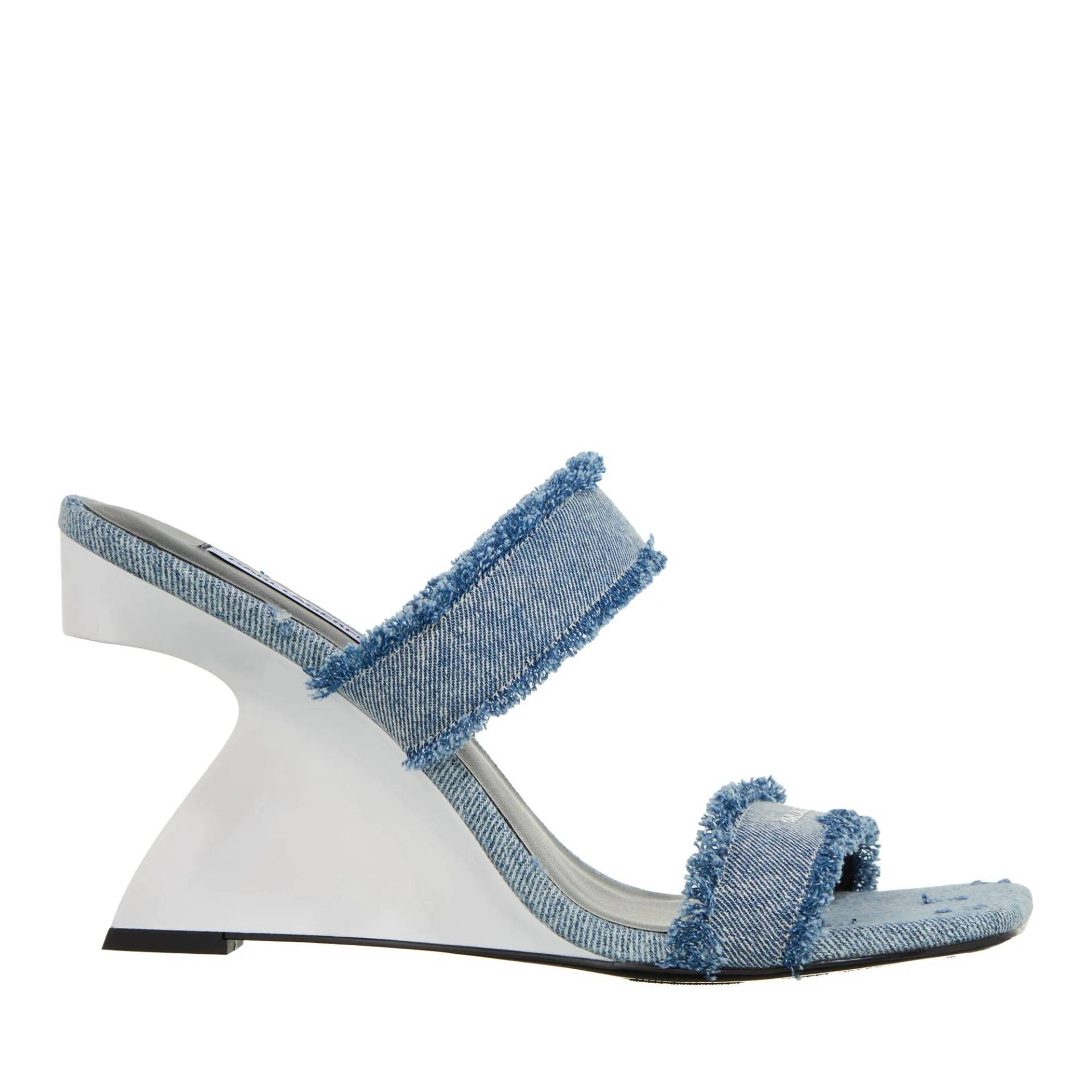 Karl Lagerfeld Sandaletten mit Absatz - Waverly Double Strap Slide - Gr. 36 (EU) - in Blau - für Damen von Karl Lagerfeld