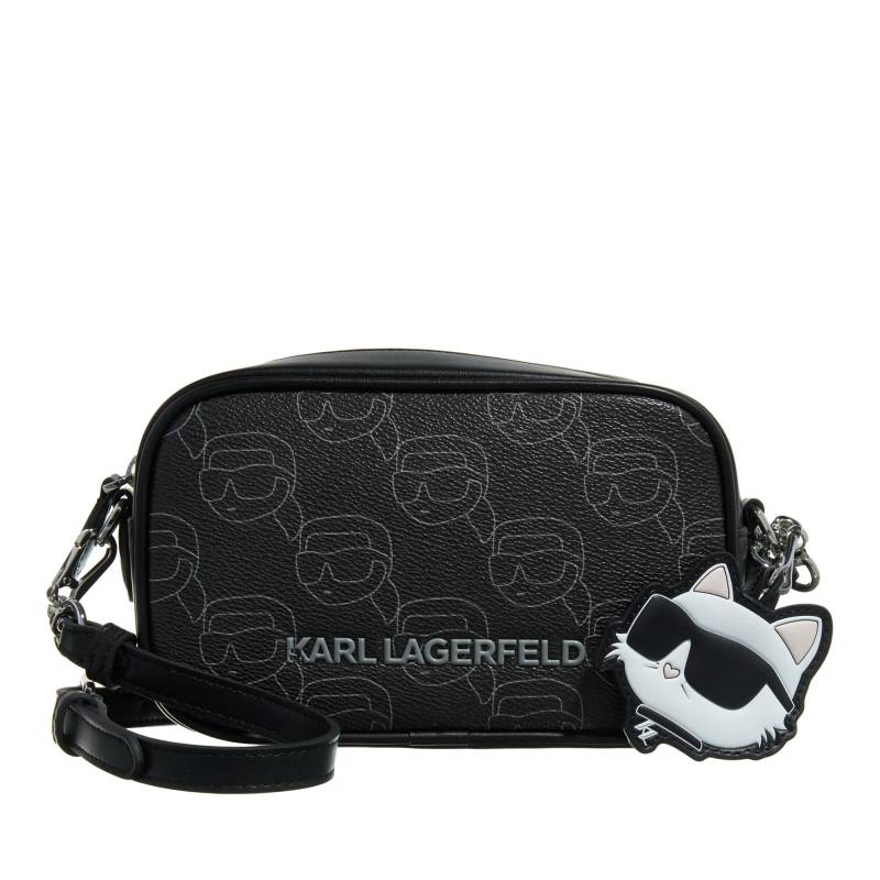 Karl Lagerfeld Schultertasche - Ikon Mono Cc Camera Bag - Gr. unisize - in Schwarz - für Damen von Karl Lagerfeld