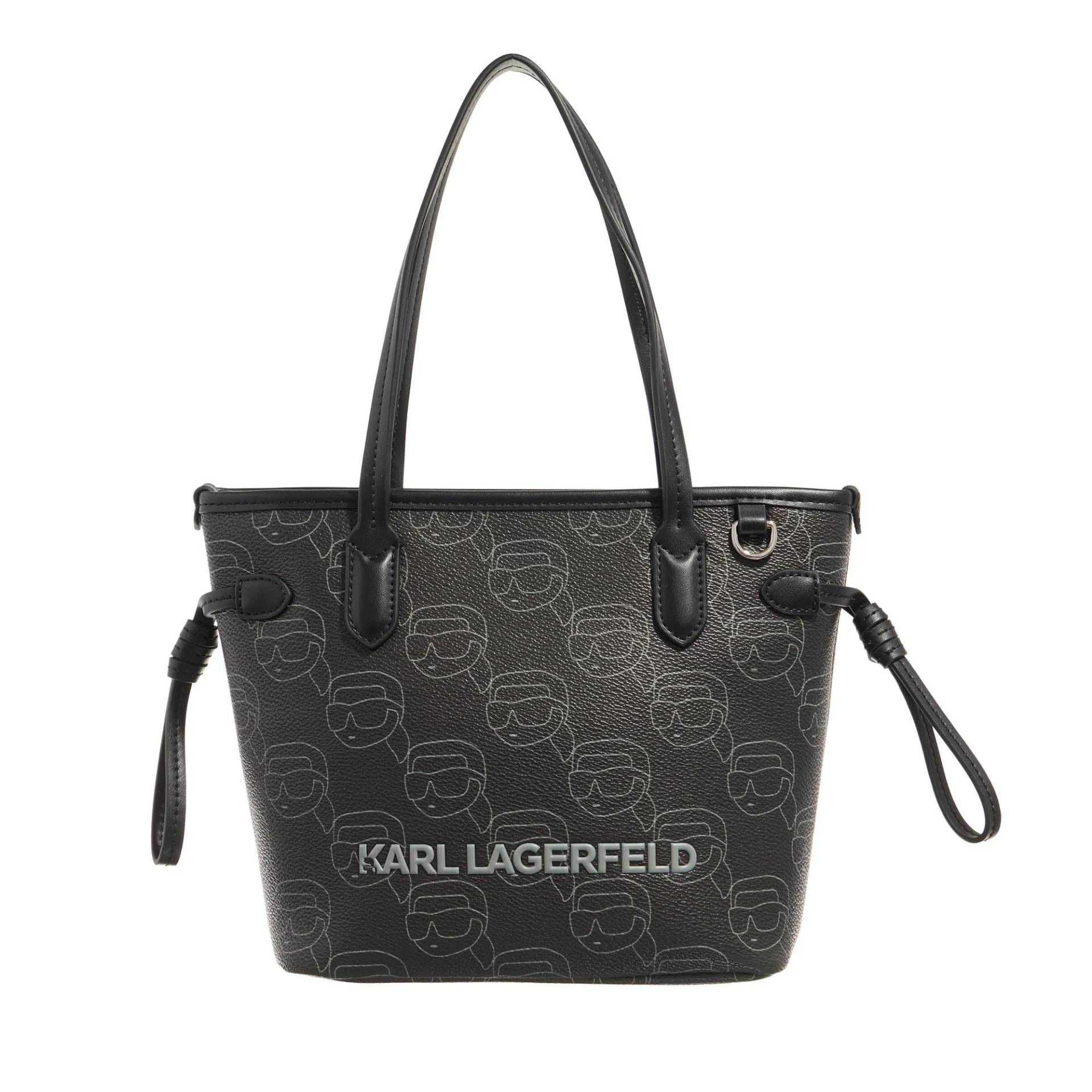 Karl Lagerfeld Schultertasche - Ikon Mono Cc Sm Tote - Gr. unisize - in Schwarz - für Damen von Karl Lagerfeld