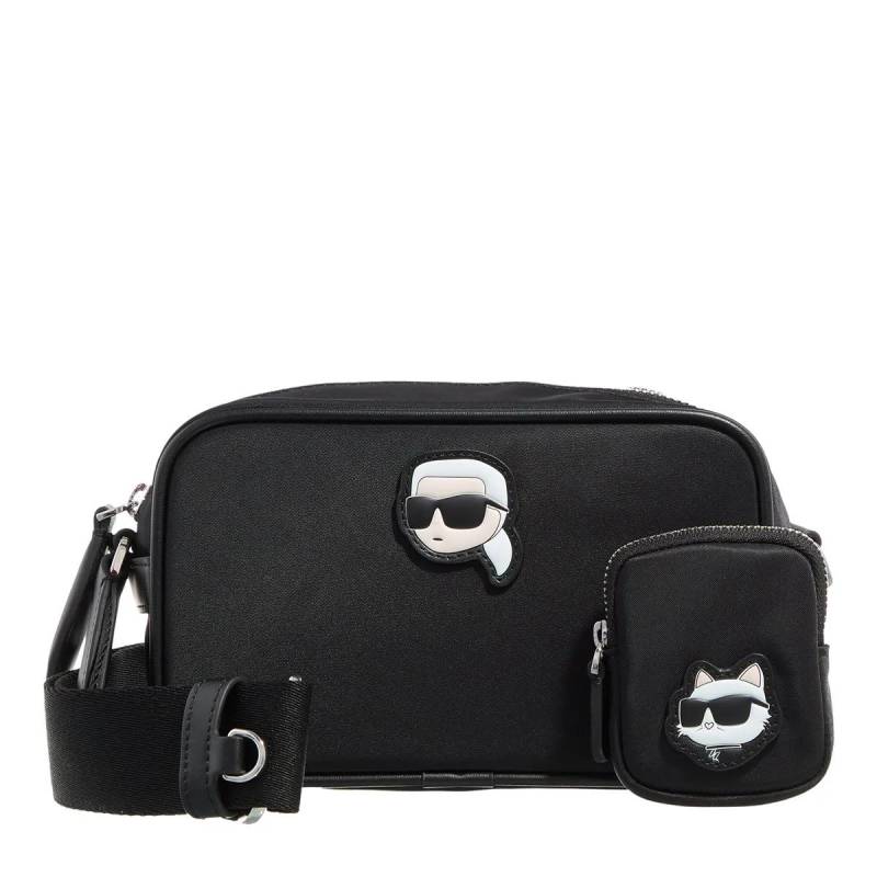 Karl Lagerfeld Schultertasche - Ikon Nylon Camera Bag - Gr. unisize - in Schwarz - für Damen von Karl Lagerfeld