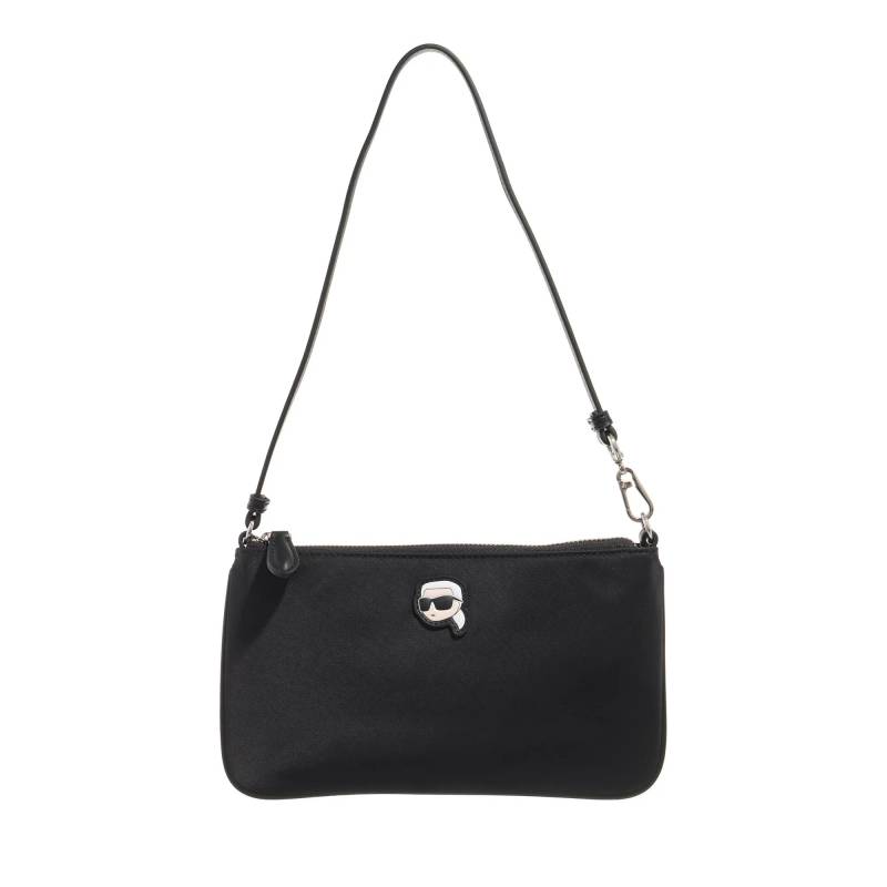 Karl Lagerfeld Schultertasche - Ikon Nylon Shoulder Pouch - Gr. unisize - in Schwarz - für Damen von Karl Lagerfeld