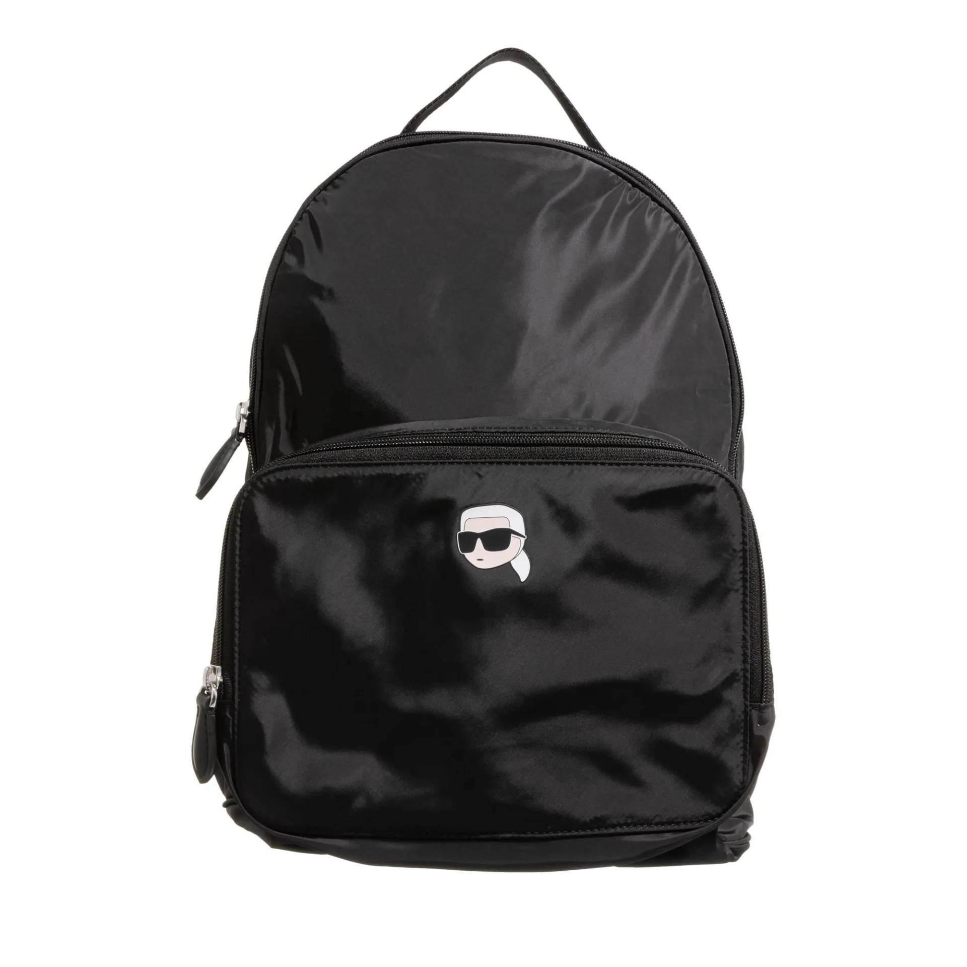 Karl Lagerfeld Schultertasche - Ikon Packable Backpack - Gr. unisize - in Schwarz - für Damen von Karl Lagerfeld