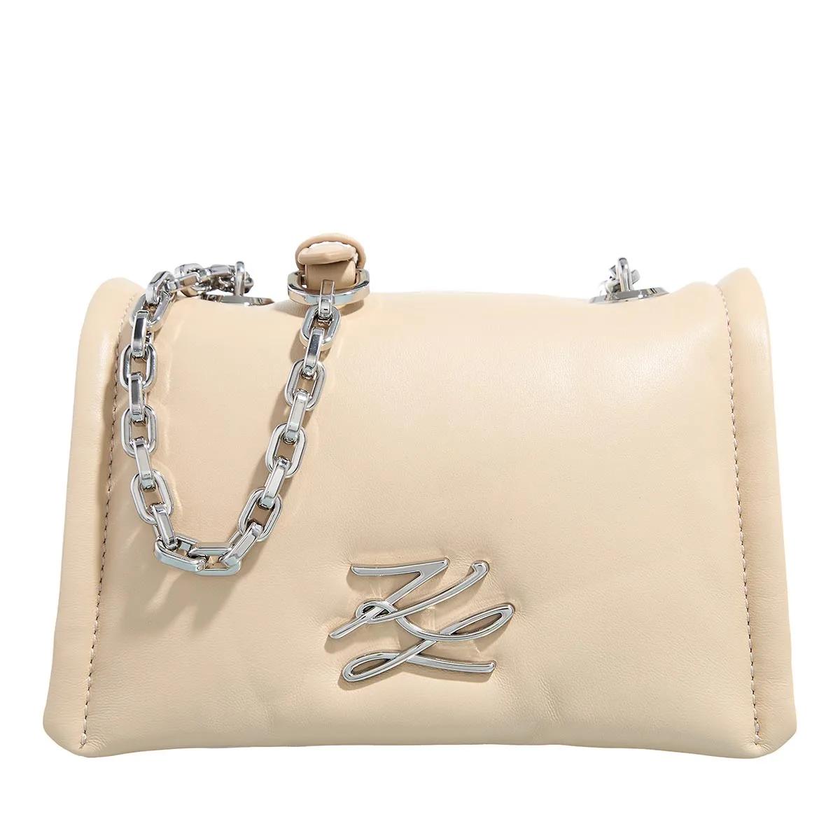 Karl Lagerfeld Schultertasche - K/Autograph Sp Puffy Cb - Gr. unisize - in Beige - für Damen von Karl Lagerfeld