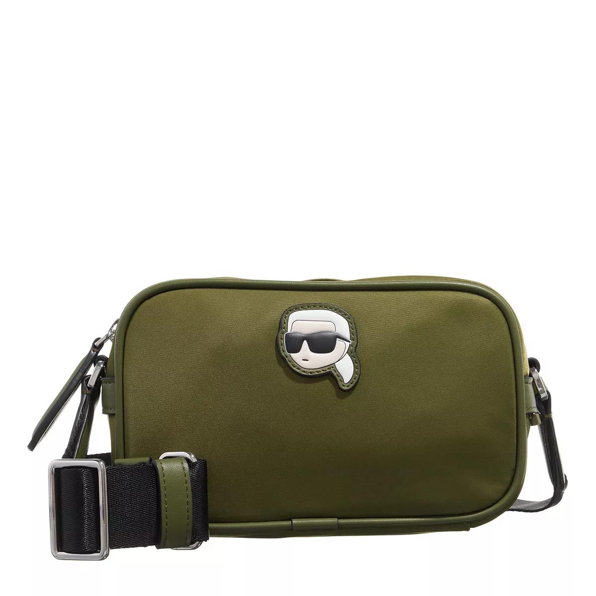 Karl Lagerfeld Schultertasche - K/Ikonik 2.0 Nylon Camera Bag - Gr. unisize - in Grün - für Damen von Karl Lagerfeld