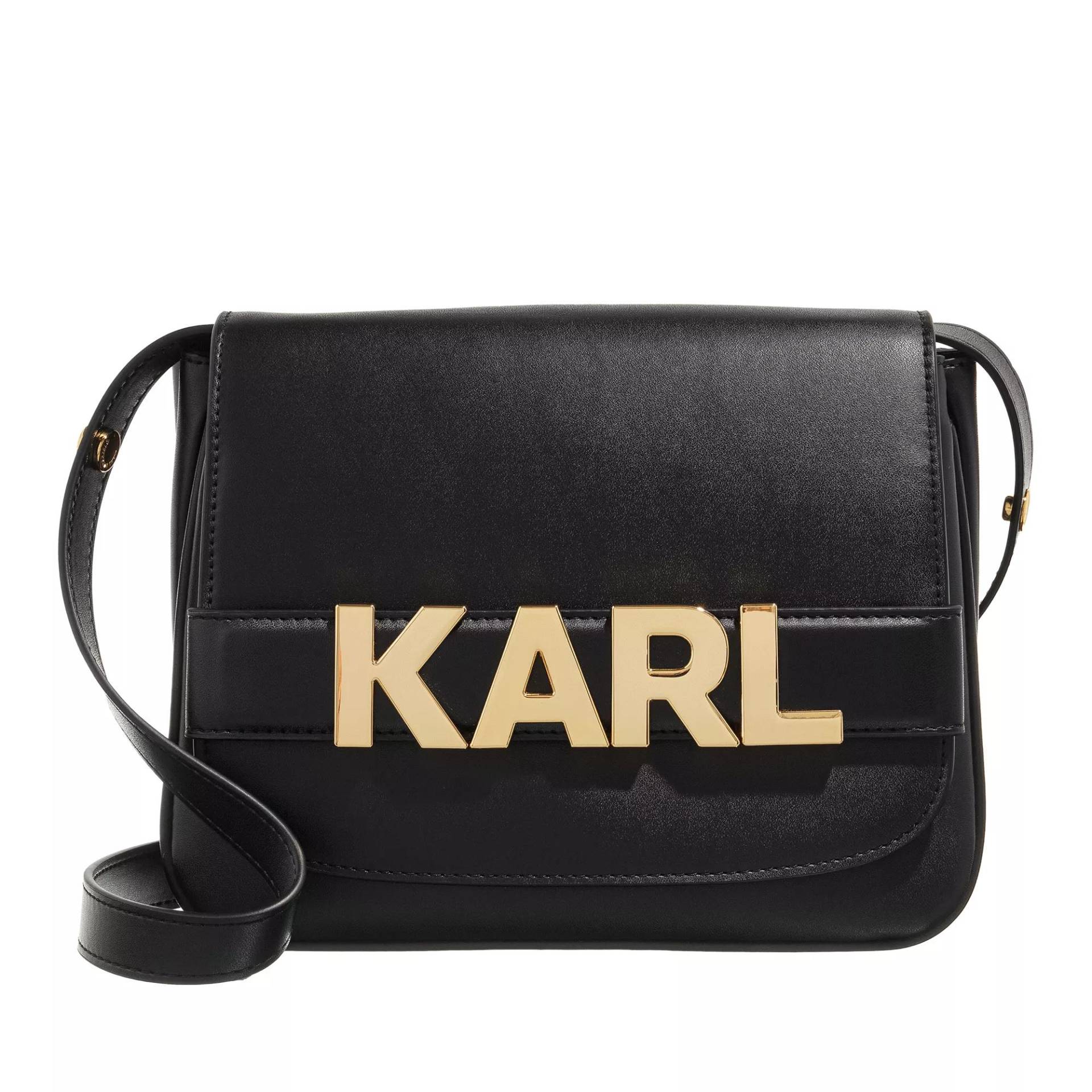 Karl Lagerfeld Schultertasche - K/Letters Flap Crossbody - Gr. unisize - in Schwarz - für Damen von Karl Lagerfeld