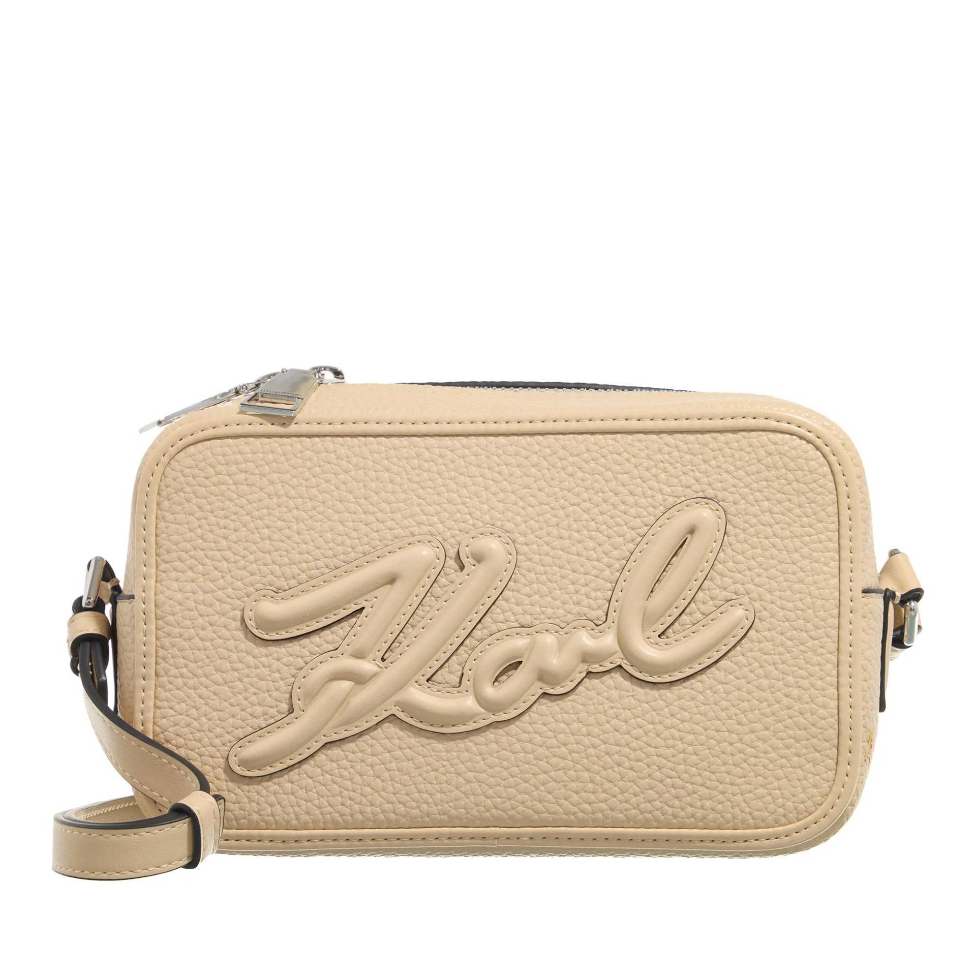 Karl Lagerfeld Schultertasche - K/Skuare Camera Bag Grainy - Gr. unisize - in Beige - für Damen von Karl Lagerfeld